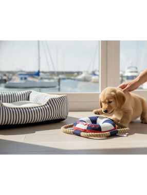Nautica Nauti Buoy Dog Toy Rope Lifesaver Nautical Tug Fetch Pet Toy Play NEW